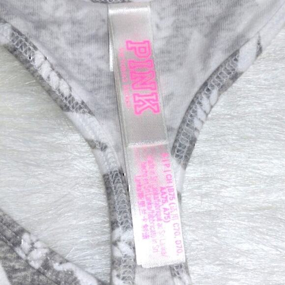 PINK by Victoria's Secret Sports Bra size Small color Grey/White/Black - Picture 5 of 5
